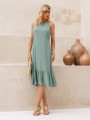 Vestido Mayra Liso Verde