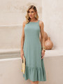 Vestido Mayra Liso Verde
