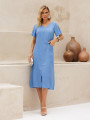 Vestido Marisol Liso Azul
