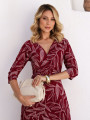 Vestido Valentina Folhagem Cherry