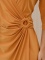 Vestido Leda Liso Mostarda
