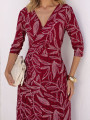 Vestido Valentina Folhagem Cherry
