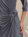 Vestido Leda Liso Cinza