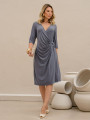 Vestido Leda Liso Cinza