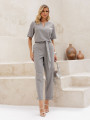 Conjunto Renata Linho Cinza