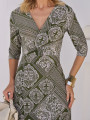 Vestido Valentina Pachwork Verde