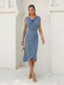 Vestido Andresa Liso Acqua Gray