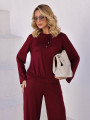 Conjunto Ariane Suede Cabernet