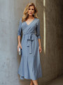 Vestido Mariele Liso Acqua Gray