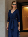 Vestido Mariele Liso Marinho