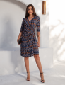 Vestido Leda Circulos Azul 