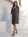 Vestido Leda Circulos Azul 