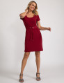 Vestido Paula Liso Vinho