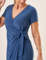 Vestido Sheila Liso Azul
