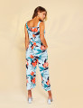 Macacão Cristal Floral Azul