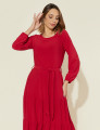 Vestido Elaine Liso Vermelho