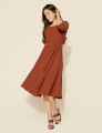 Vestido Denise Liso Caramelo
