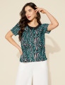 Blusa Camile Raio Turquesa