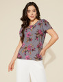 Blusa Margarida Flor Rosa