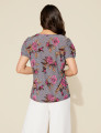 Blusa Margarida Flor Rosa