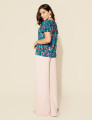Blusa Margarida Folhagem Verde