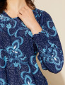 Blusa Chloe Floral Marinho