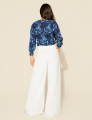 Blusa Chloe Floral Marinho