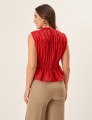 Blusa Perla Pontilhada Vermelho