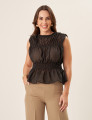 Blusa Perla Pontilhada Preto