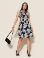 Vestido Silvia Folha Preto