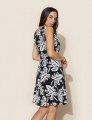 Vestido Silvia Folha Preto