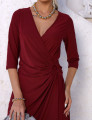 Vestido Leda Liso Vinho