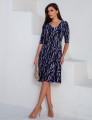 Vestido Melissa Rajado Marinho
