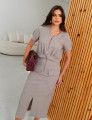 Conjunto Rayssa Liso Cinza