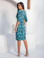 Vestido Valentina Folhagem Petróleo