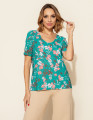 Blusa Cleide Floral Verde
