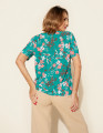 Blusa Cleide Floral Verde