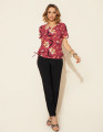 Blusa Marta Floral Vinho