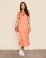 Vestido Pauline Liso Laranja