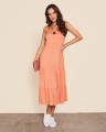Vestido Pauline Liso Laranja